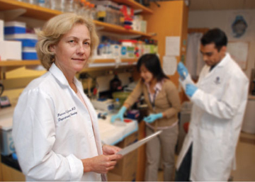 Receptive Manner: Epilepsy researcher Frances Jensen found that using a safe, approved diuretic that lowers the number of chloride receptors in the brains of epileptic infants helped the babies respond to an antiseizure medication. <br/>Photo by Patrick Bibbins