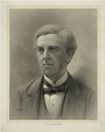 CLOTHES ENCOUNTERS: Well before the germ theory of disease was posited, Oliver Wendell Holmes, Sr., proposed that puerperal fever, which killed women during childbirth, was spread by doctors who failed to properly wash their hands or change their blood- and fluid-encrusted garments before tending to women in labor. <br/>Oliver Wendell Holmes by Armstrong and Co., 1879, Courtesy of the Library of Congress