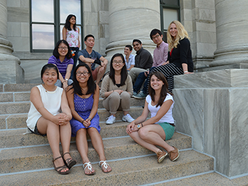 Members of the inaugural group of BCMP Scholars approach the halfway point of their summer program. Image: Angela Alberti