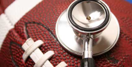 Football with stethoscope 