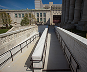 photo of access ramp in front of Gordon Hall