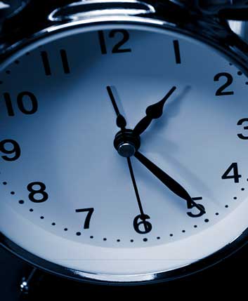 Close up shot of an analog clock