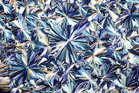 Microscope image of crystals of Asipirin