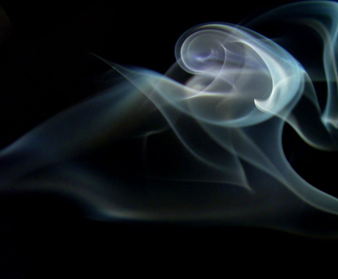 photo of swirling smoke spiral