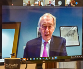 screenshot of senator markey on videoconference