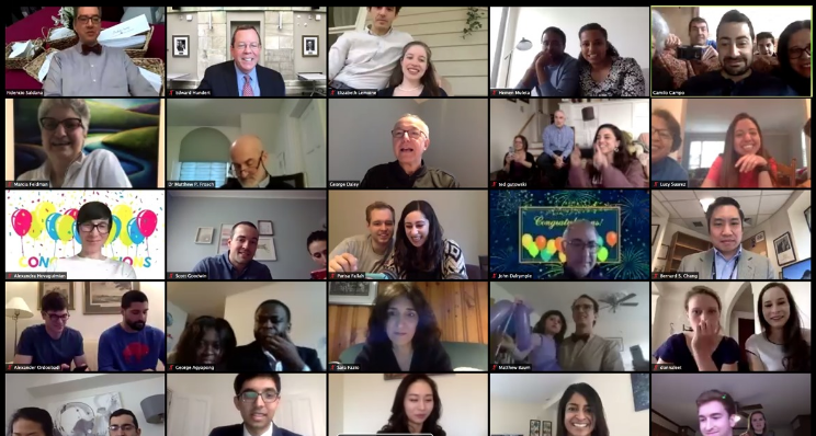 Screen shot of the virtual Match Day teleconference 