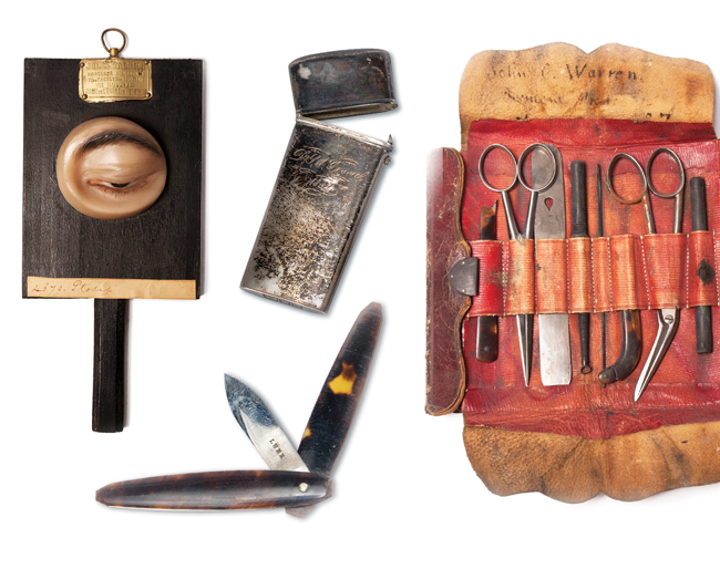 various models and instruments carried by traveling physicians in the mid-nineteenth century