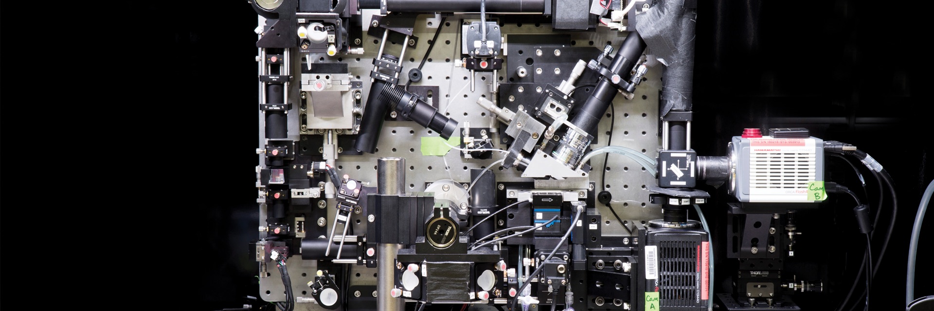 Close-up of a light-sheet microscope