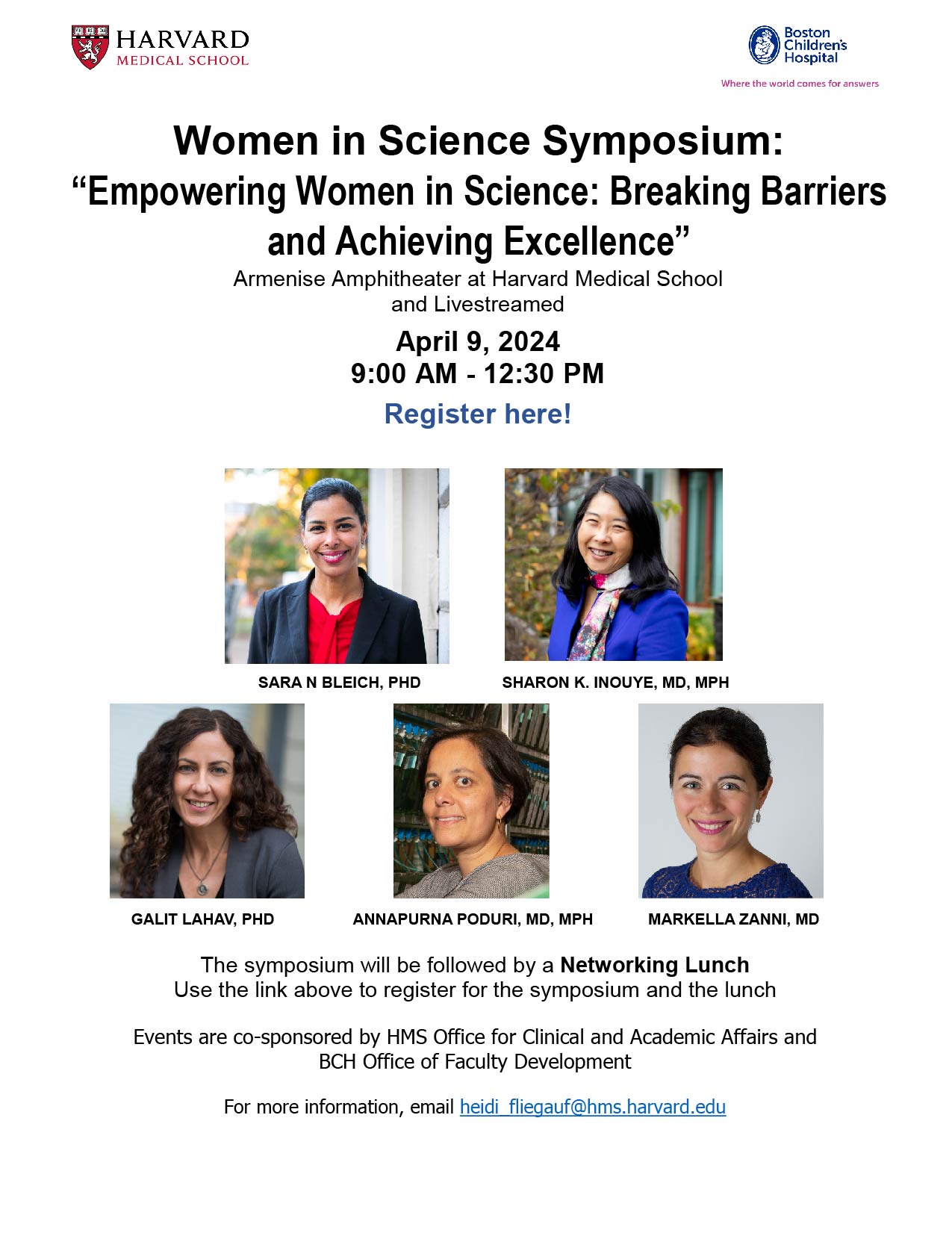 2024 Women in Science Symposium Flyer with photos