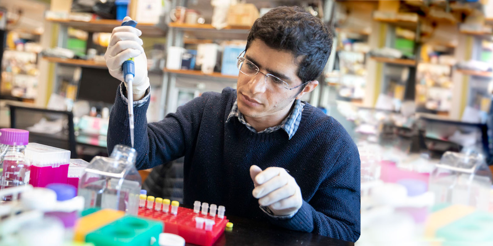 Man conducting research in a lab