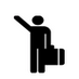 Hailing taxi icon