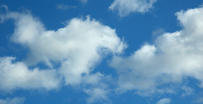 White clouds on a blue sky