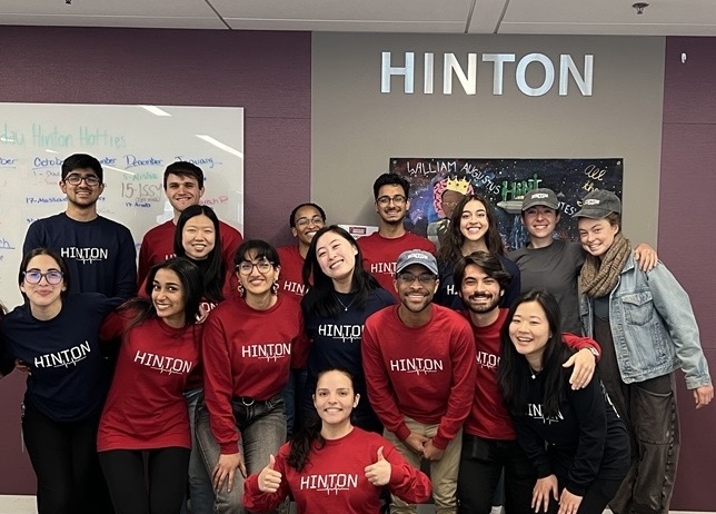 Hinton Society students posing in their learning studio.