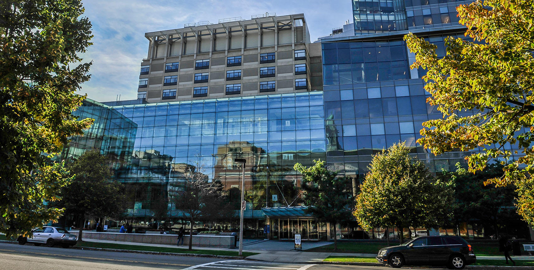 A wide angle photo of the newly named Veritas Science Center (VSC) building.