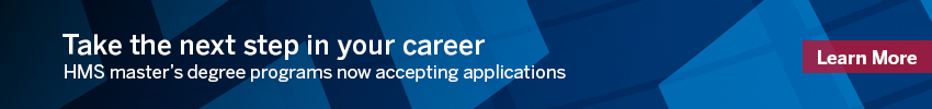 Take the next step in your career at Harvard Medical School by applying for a master's degree, learn more