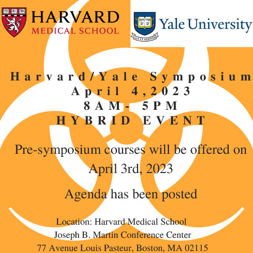 A save the date flyer for the Harvard Yale Symposium for 2023
