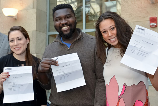 HMS students with Match Day letters