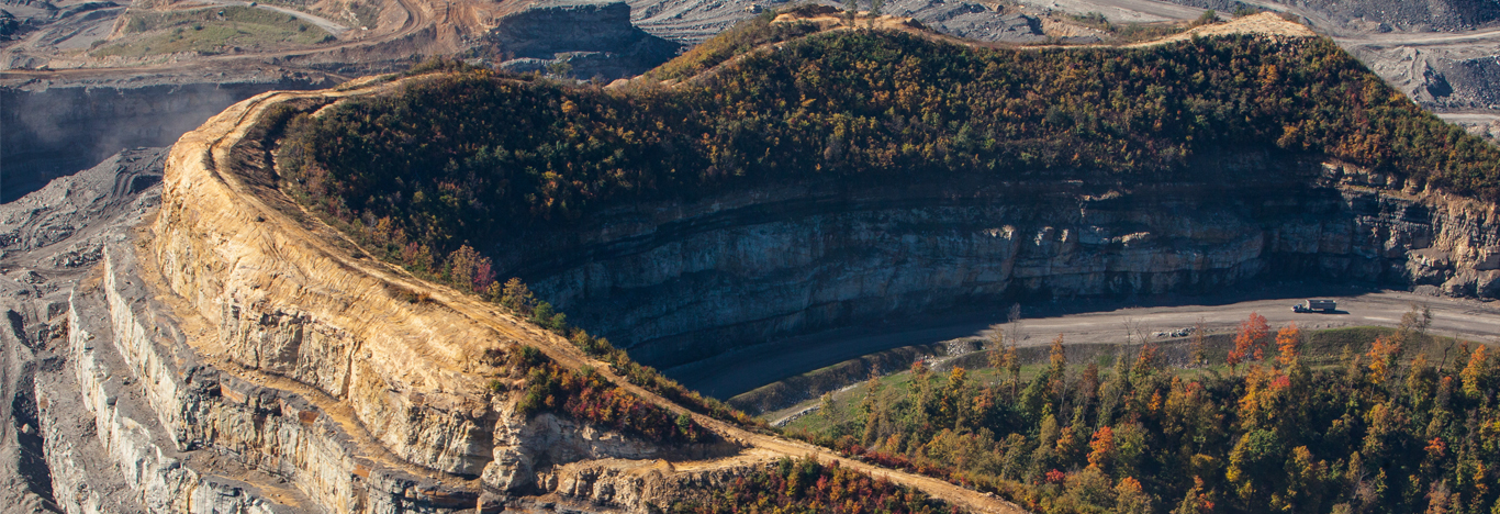 Mountaintop mining site in West Virginia