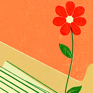 deatil of illustration showing flower