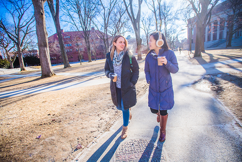 Chelsea Messinger walking with friend