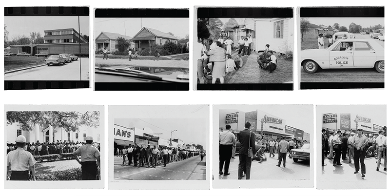 collection of images taken by Stanley Rapoport in Bogalusa, including photos of  civil rights march in April 1965