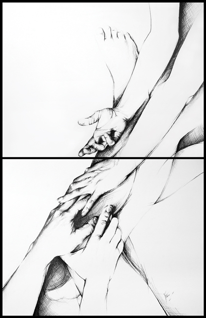drawing of hands