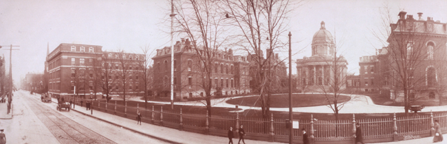 panoramic shot of Boston City Hospital, 1920s