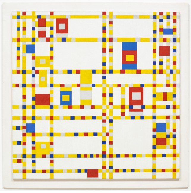 Piet Mondrian, Broadway Boogie Woogie, 1942-43, 50 x 50 in., oil on canvas