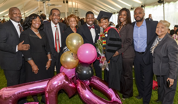 HMS grad Devin Cromartie and her family celebrate at 2017 Class Day