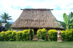 A house in a Fijian village. Image courtesy of Anne Becker