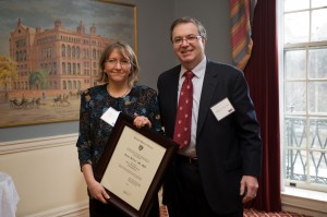 Dean Jeffrey S. Flier celebrated the installation of Susan Redline as the first Peter C. Farrell Professorship of Sleep Medicine at Brigham and Women’s Hospital and Beth Israel Deaconess Medical Center. HMS photo by Suzanne Camarata.