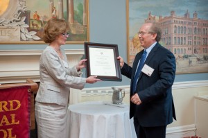 Nancy Tarbell, HMS dean for academic and clinical affairs, recognized Lee Cohen as the first incumbent of the Edmund N. and Carroll M. Carpenter Professorship in Psychiatry at a celebration at the Harvard Club of Boston on June 28, 2011.