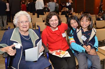 Jennifer Mack, center, with Lynn Reid, left, and Mack's two daughters. Photo: Steve Gilbert
