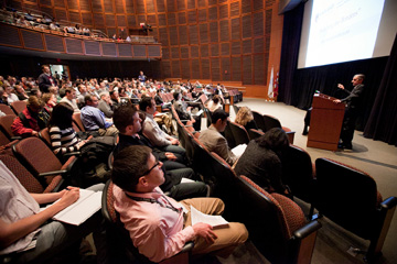 Three days of lectures brought together reserarchers from the Harvard Medical School community and beyond to dicuss the state of the art in immunology. <Br></Br> Photo by Joel Haskell