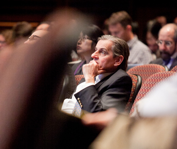 Listening to the lectures<Br></Br> Photo by Joel Haskell