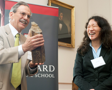 From left, Timothy Springer and Hao Wu. Image: Suzanne Camarata