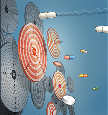 A new computational method uses a systems biology approach to distinguish important molecular drug targets from “decoys.” Image: Kirschner Lab