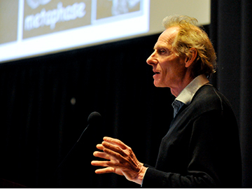Distinguished biochemist Kim Nasmyth discussed the mysteries of chromosome cohesion in the 2014 Dunham Lectures. Image: Steve Lipofsky