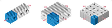 A key advantage of the DNA brick method is its modularity, which allows for a variety of prescribed crystal shapes to be designed and constructed. Credit: Harvard's Wyss Institute