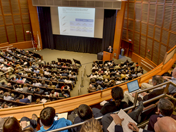 O’Rahilly spoke to a packed auditorium on April 6 and 7, 2015.