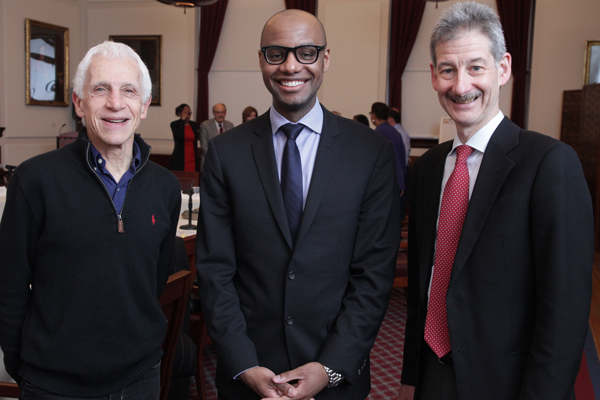 From left: Stephen Harrison, Jonathan Abraham and Daniel Kuritzkes. Image: Jeff Thiebauth