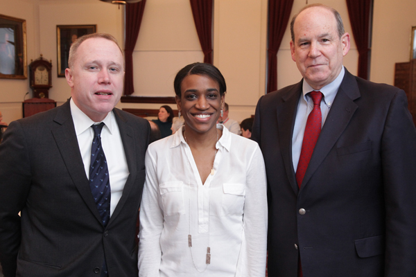 From left: Edward Ryan, Richelle Charles and Stephen Calderwood. Image: Jeff Thiebauth