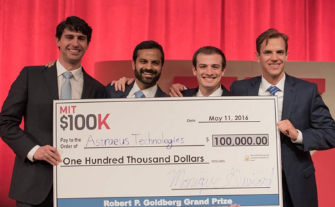 From left: Graham Lieberman, Jay Kumar, Alexander Blair and Joseph Azzarelli. Image: Michael Last, MIT News