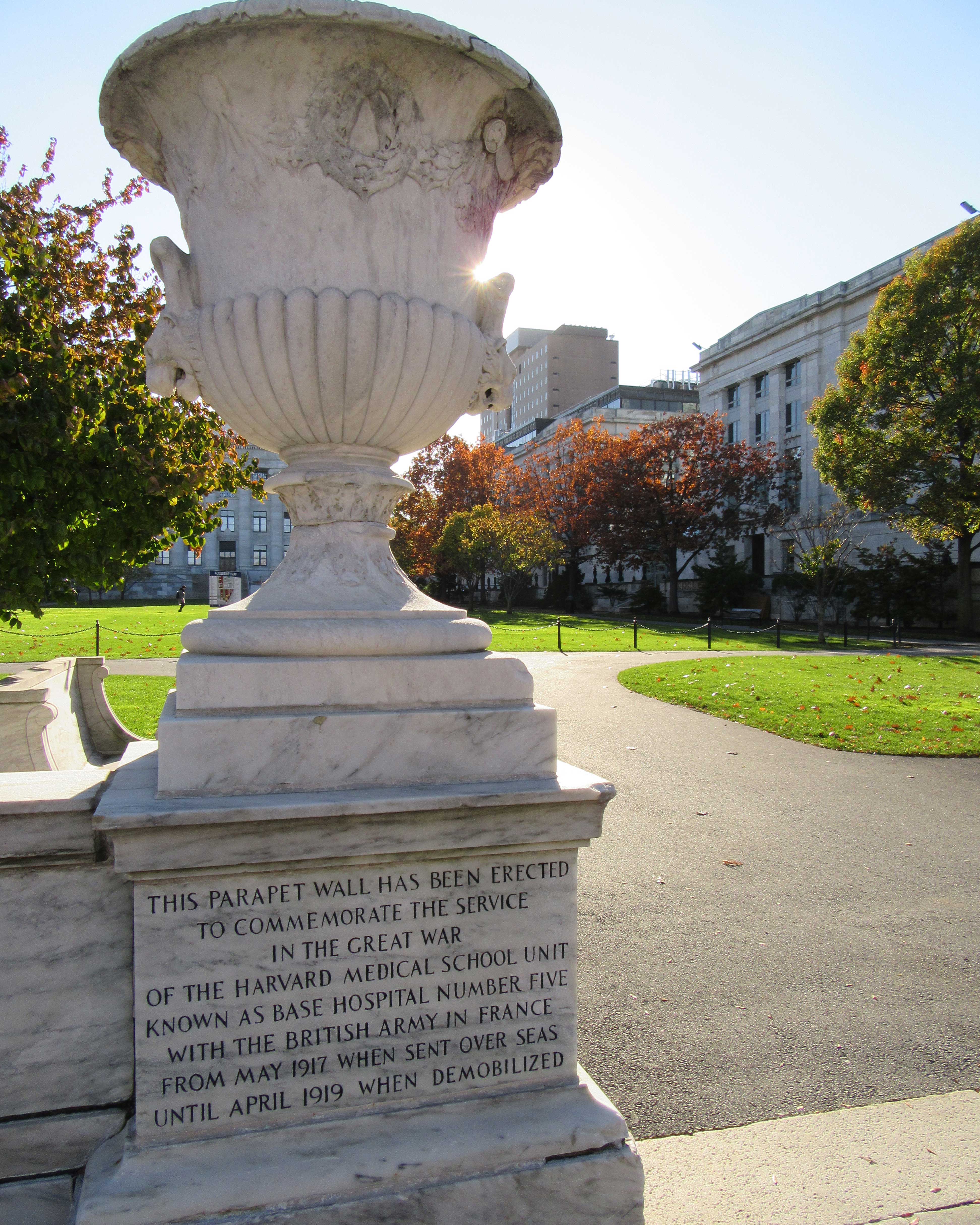 Parapet at entrance to HMS Quad. Image: M. Buckley