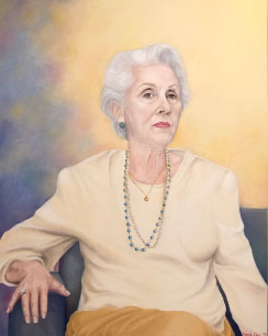 Oil painting of Raquel Cohen
