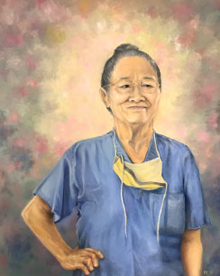 Oil painting of Yeu-Tsu Margaret Lee