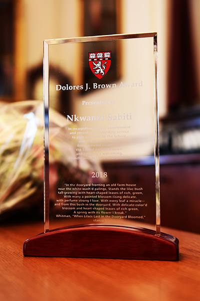 The Dolores J. Brown Staff Award. Image: Elsa Fong