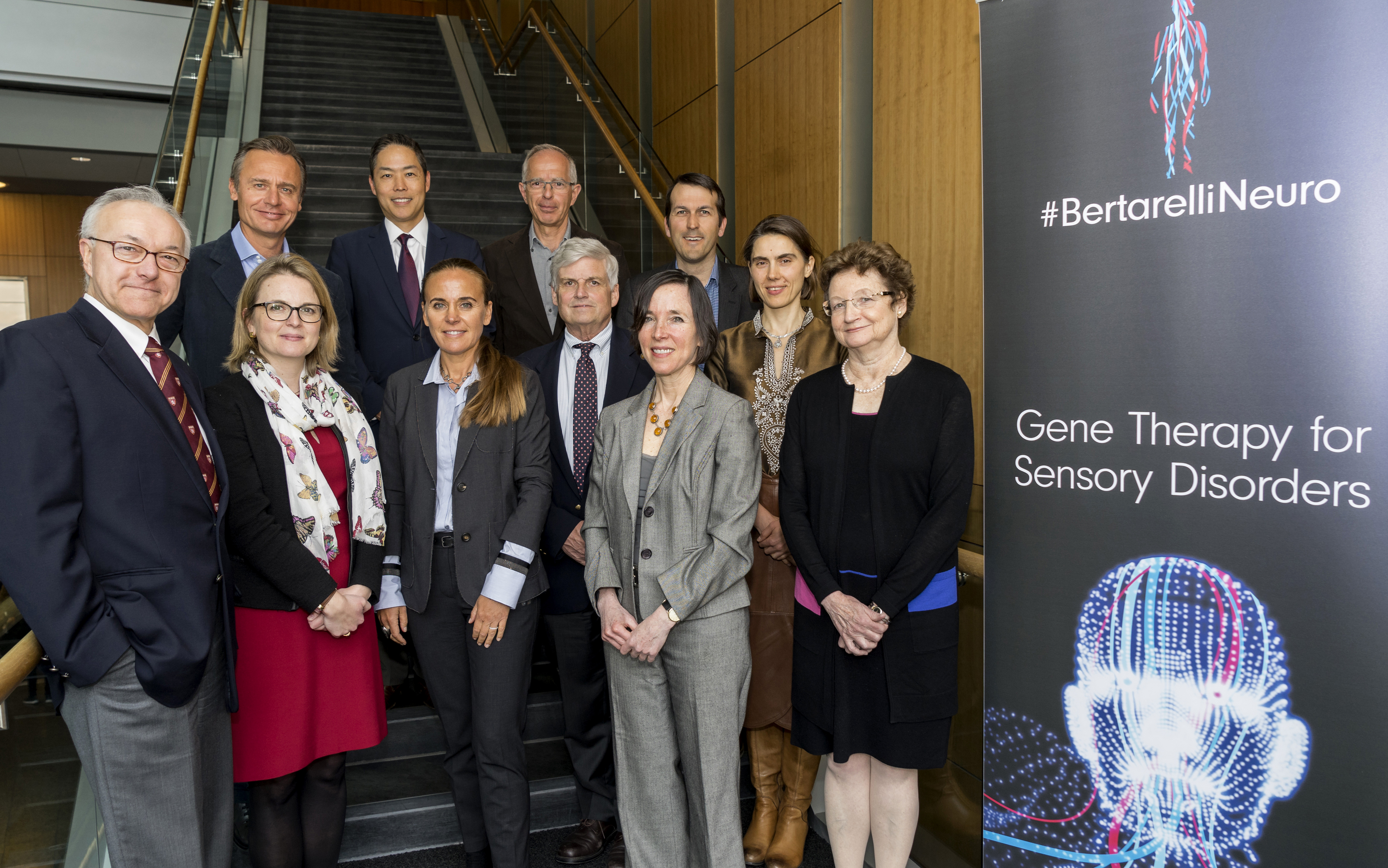 HMS Dean George Daley (left) with 2018 Bertarelli Symposium presenters