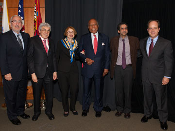 All Images: Henry Schein Photography. From left to right: Ronald Burakoff, Stanley Bergman, Carol Raphael, Louis Sullivan, Rakesh Khurana, Matt Manders