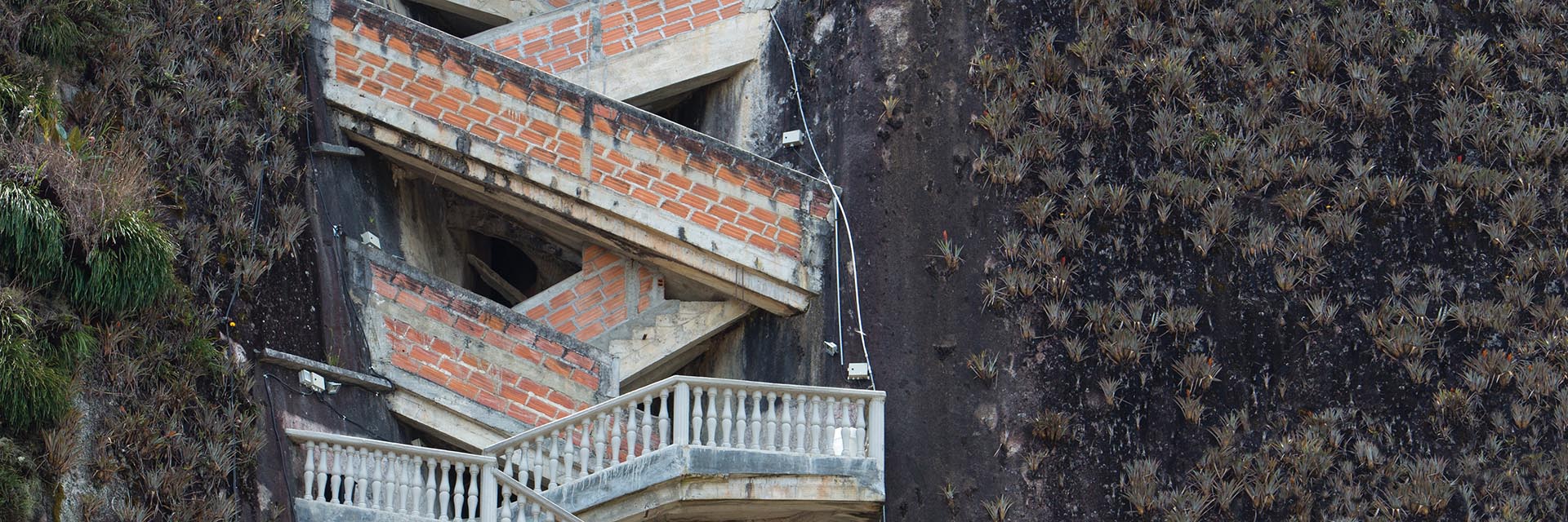 A section of the steps in Guatape Rock in Columbia